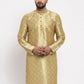 Jompers Men Green & Gold-Toned Printed Kurta onlly | Swadesiicart