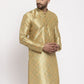 Jompers Men Green & Gold-Toned Printed Kurta onlly | Swadesiicart