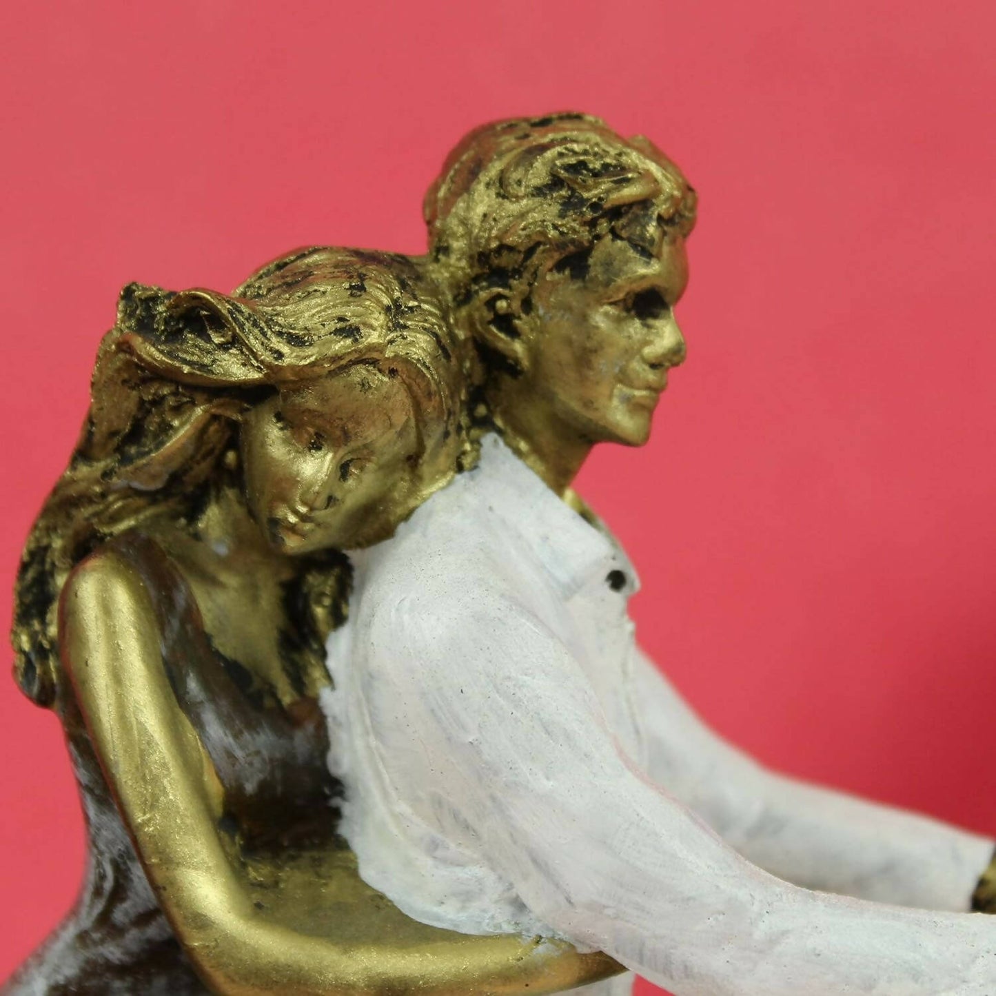 Tied Ribbons Romantic Love Couple On Scooter Showpiece Statue Decorative Items For Home | Swadesiicart