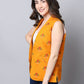 Even Apparels Yellow 100% Viscose Rayon Open Front Gillet (BF009) | Swadesiicart