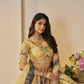 Kesar Fab Yellow Banarasi Silk Embroidered Lehenga | Swadesiicart
