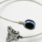 NVR Women Oxidised Rhodium-Plated Evil Eye Kada Bracelet - Swadesiicart