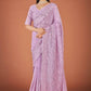 Vamsee Lavender Georgette Designer Saree - Swadesiicart