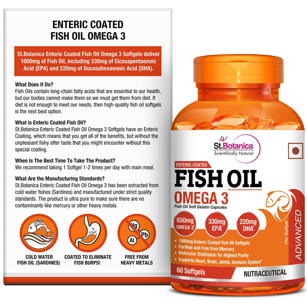 St.Botanica Fish Oil Omega 3 Capsules | Swadesiicart