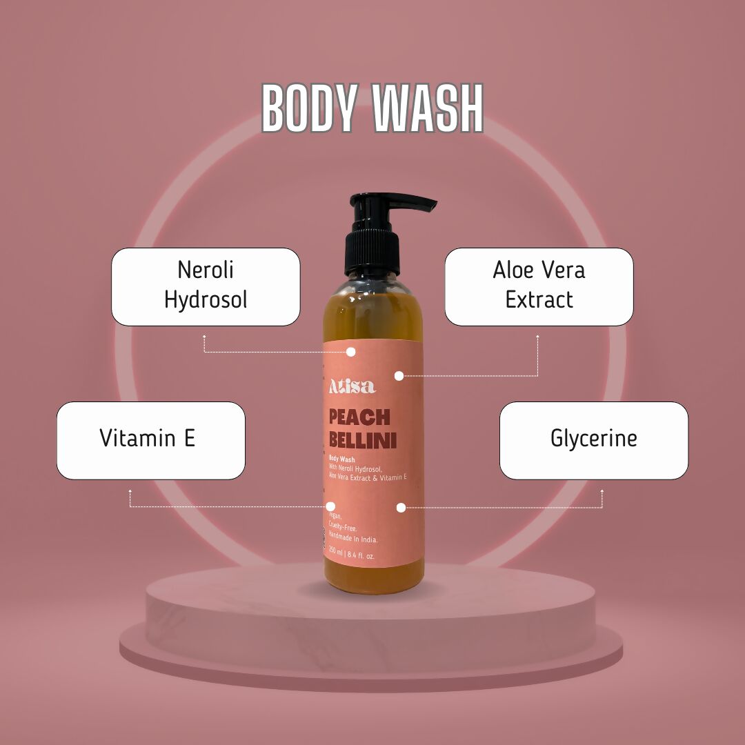 Atisa Peach Bellini Body Wash | Swadesiicart