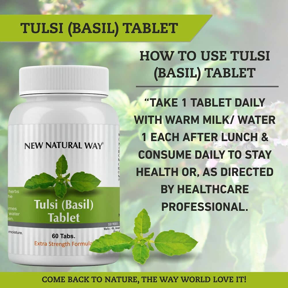 New Natural Way Tulsi (Basil) Tablets | Swadesiicart