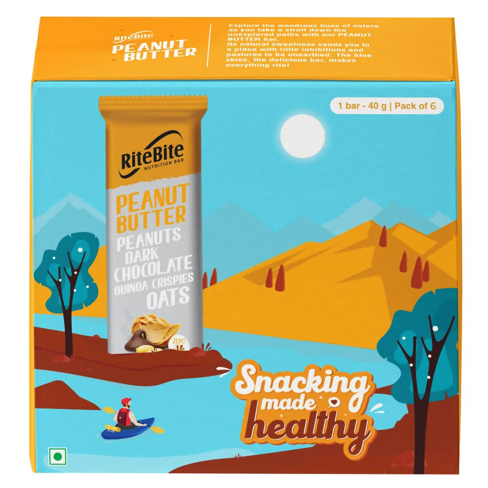 RiteBite Max Protein Peanut Butter Nutrition Bar - Swadesiicart