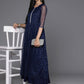 Ahalyaa Women's Traditional wear Ethnic Dress - Navy Blue | Swadesiicart