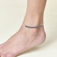 Jewels Nest Elegant Silver-Plated Black Bead Anklet – Traditional & Trendy | Swadesiicart