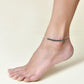 Jewels Nest Elegant Silver-Plated Black Bead Anklet – Traditional & Trendy | Swadesiicart