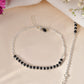 Jewels Nest Elegant Silver-Plated Black Bead Anklet – Traditional & Trendy | Swadesiicart