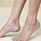 Jewels Nest Elegant Silver-Plated Star Charm Chain Anklet | Swadesiicart