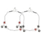 Jewels Nest Elegant Silver-Plated Star Charm Chain Anklet | Swadesiicart