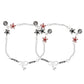 Jewels Nest Elegant Silver-Plated Star Charm Chain Anklet | Swadesiicart