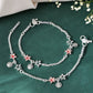Jewels Nest Elegant Silver-Plated Star Charm Chain Anklet | Swadesiicart