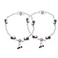 Jewels Nest Elegant Silver-Plated Oxidized Floral Charm Ankle | Swadesiicart