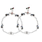 Jewels Nest Elegant Silver-Plated Oxidized Floral Charm Ankle | Swadesiicart