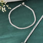 Jewels Nest Elegant Silver-Plated Rhinestone Anklet | Swadesiicart