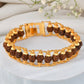 Jewels Nest Elegant Gold-Polished Rudraksha Bracelet - Swadesiicart