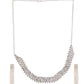 Jewels Nest Silver-Toned Crystal-Studded Multi-Layer Statement Choker - Swadesiicart