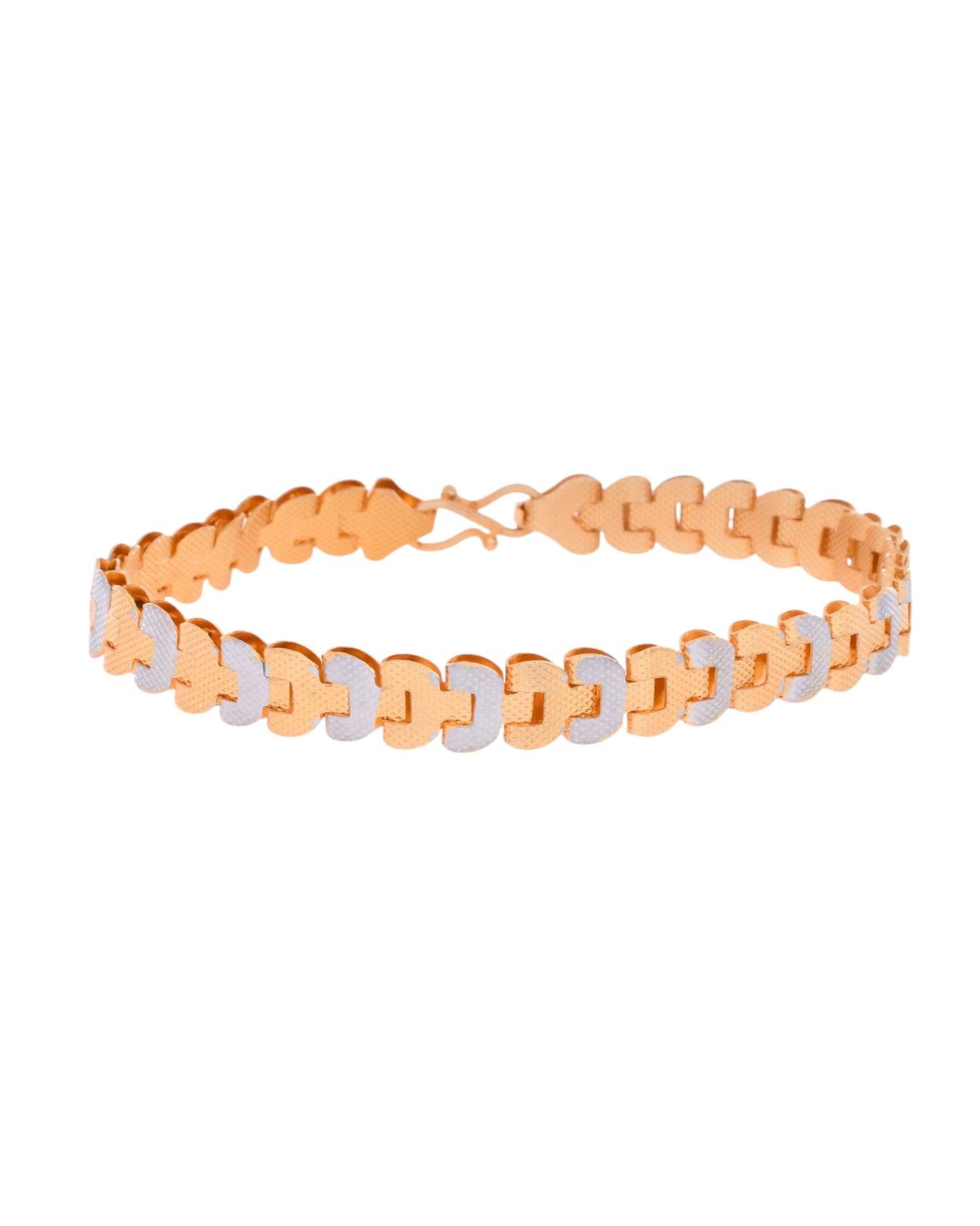 Jewels Nest Stylish Two-Tone Gold-Polished Bracelet - Swadesiicart