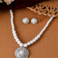 Jewels Nest imeless White Pearl Necklace with Matching Studs - Swadesiicart