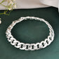 Jewels Nest Stylish Silver-Plated Chain Bracelet - Swadesiicart