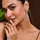 Jewels Nest Gold-Plated Statement Starburst Stud Earrings | Anti-Tarnish Bold Geometric Earwear for Women - Swadesiicart