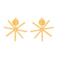 Jewels Nest Gold-Plated Statement Starburst Stud Earrings | Anti-Tarnish Bold Geometric Earwear for Women - Swadesiicart