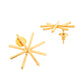Jewels Nest Gold-Plated Statement Starburst Stud Earrings | Anti-Tarnish Bold Geometric Earwear for Women - Swadesiicart