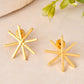 Jewels Nest Gold-Plated Statement Starburst Stud Earrings | Anti-Tarnish Bold Geometric Earwear for Women - Swadesiicart