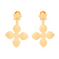 Jewels Nest Floral Bliss Drop Earrings | Elegant Matte Gold Designer Stud Danglers - Swadesiicart