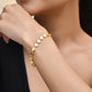 Jewels Nest Elegant Fancy Gold Bracelet with Heart-Shaped Links - Swadesiicart