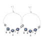 Jewels Nest Set of 2 Silver-Plated Stainless Steel Evil Eye & Stone-Studded Beaded Anklets - Swadesiicart