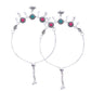 Jewels Nest Set of 2 Silver-Plated Artificial Stone Beaded Anklets with Multi-Colored Accents - Swadesiicart