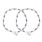 Jewels Nest Stainless Steel Silver-Tone Anklets with Leaf and Pearl Detailing - Swadesiicart