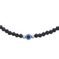 Jewels Nest Set of 2 Black Beaded Evil Eye Anklets with Silver-Toned Shell Charms - Swadesiicart