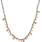 Jewels Nest Elegant Black Beads Mangalsutra with Green & Red Stone Drops – Silver Finish - Swadesiicart