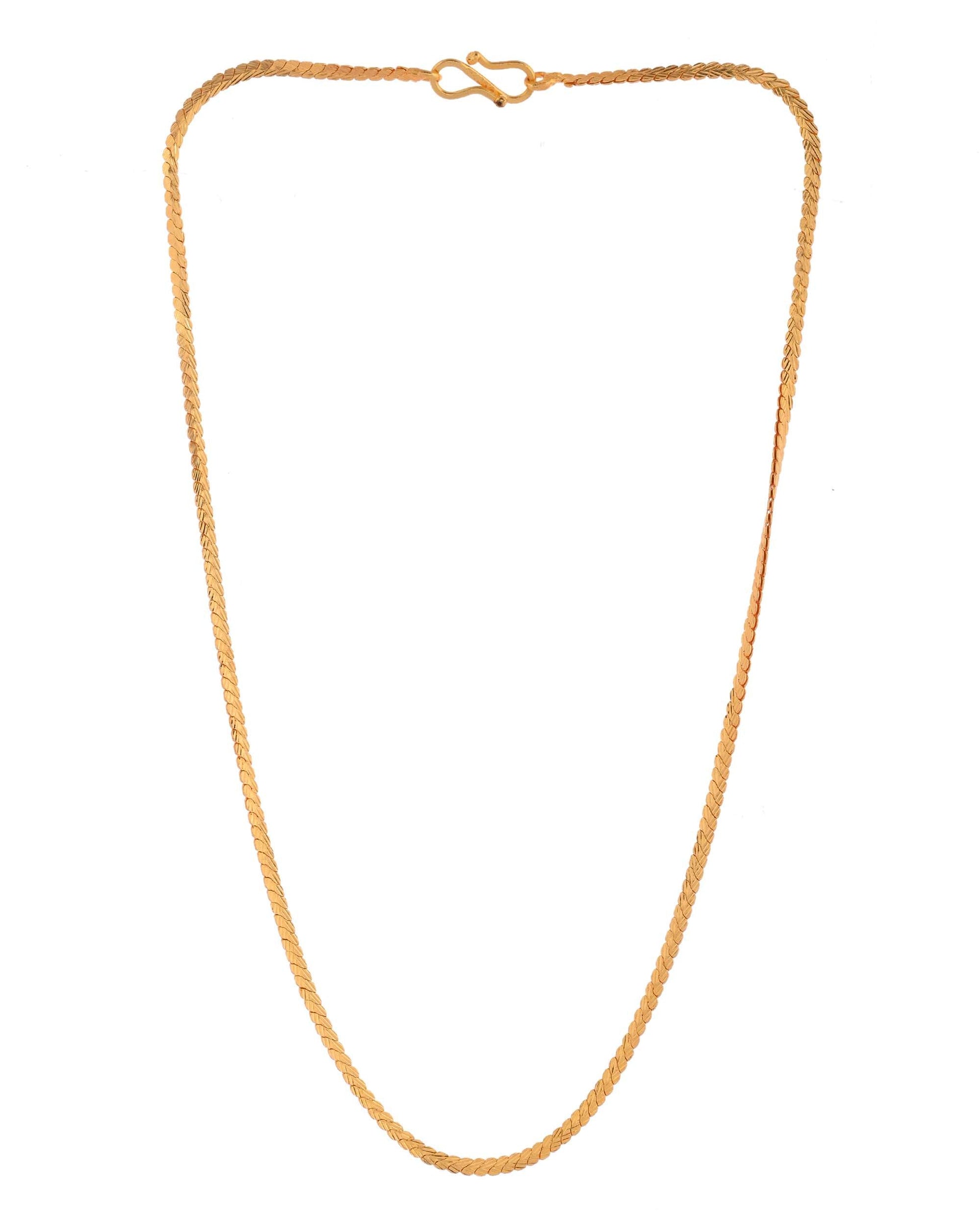 Jewels Nest Lightweight Gold-Toned Flat Chain for Everyday Style - Swadesiicart