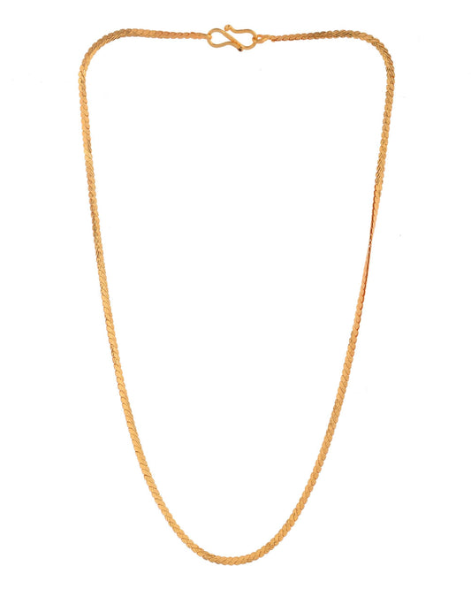 Jewels Nest Lightweight Gold-Toned Flat Chain for Everyday Style - Swadesiicart