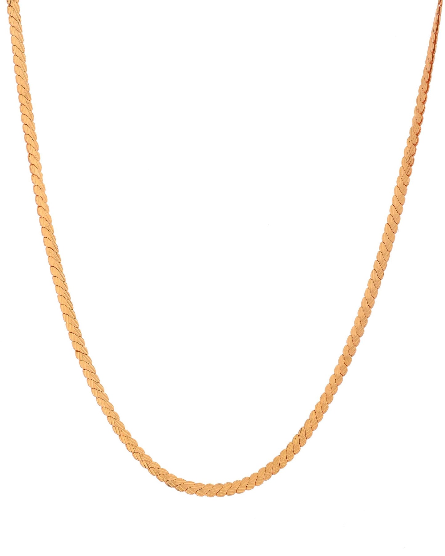 Jewels Nest Lightweight Gold-Toned Flat Chain for Everyday Style - Swadesiicart