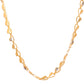 Jewels Nest Gold-Toned Heart Leaf Pattern Chain Necklace - Swadesiicart