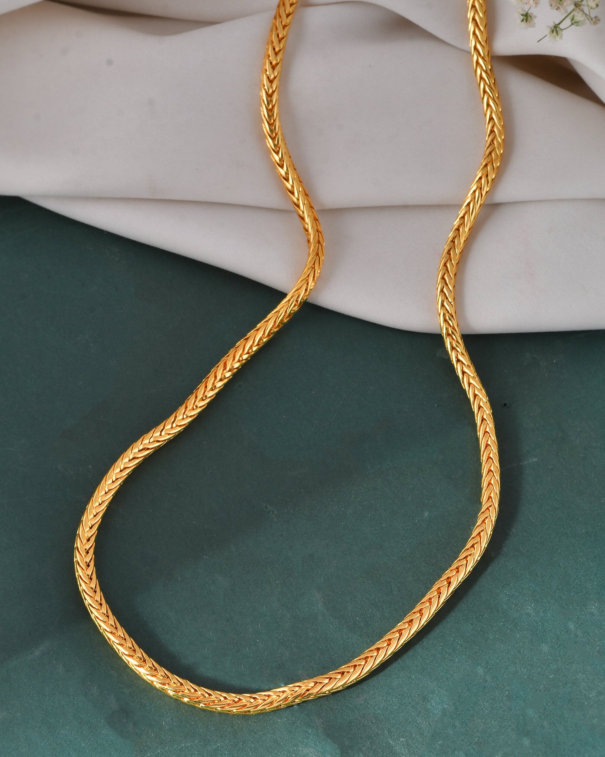Jewels Nest Men’s Gold-Polished Stainless Steel Snake Chain | Swadesiicart