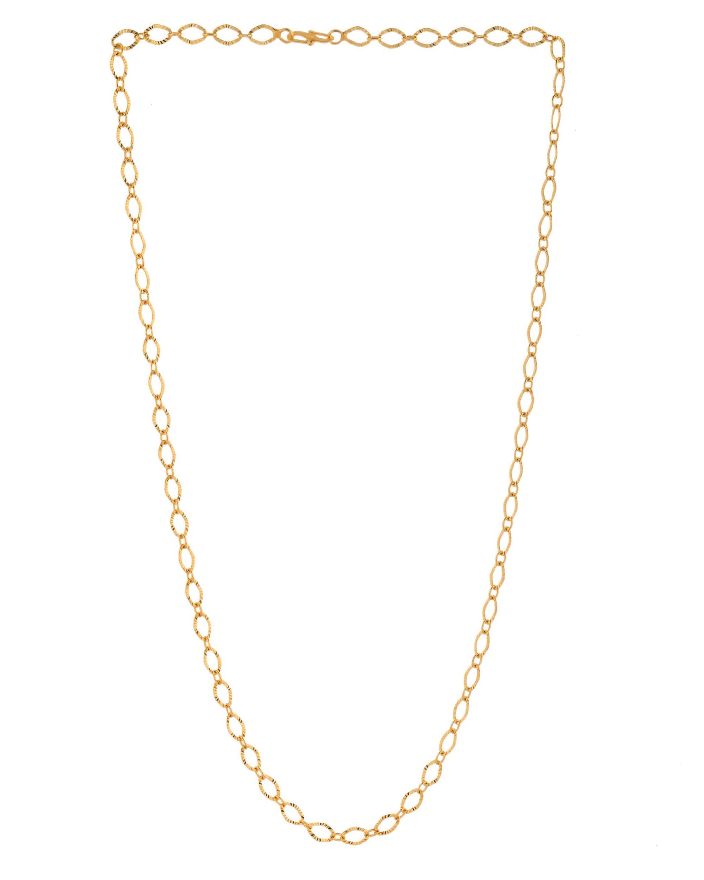 Jewels Nest Chunky Twisted Oval-Link Gold Chain - Swadesiicart