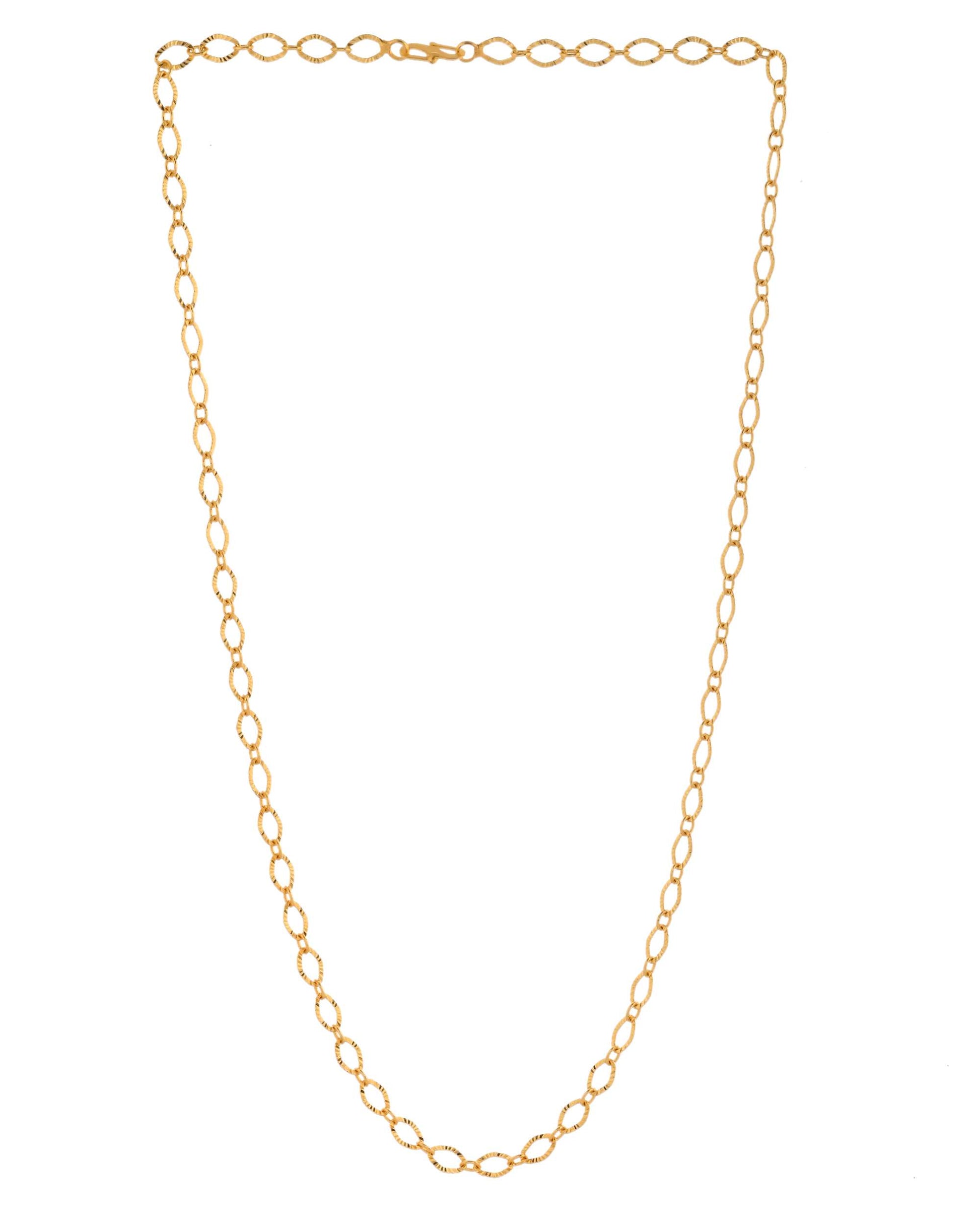 Jewels Nest Chunky Twisted Oval-Link Gold Chain - Swadesiicart