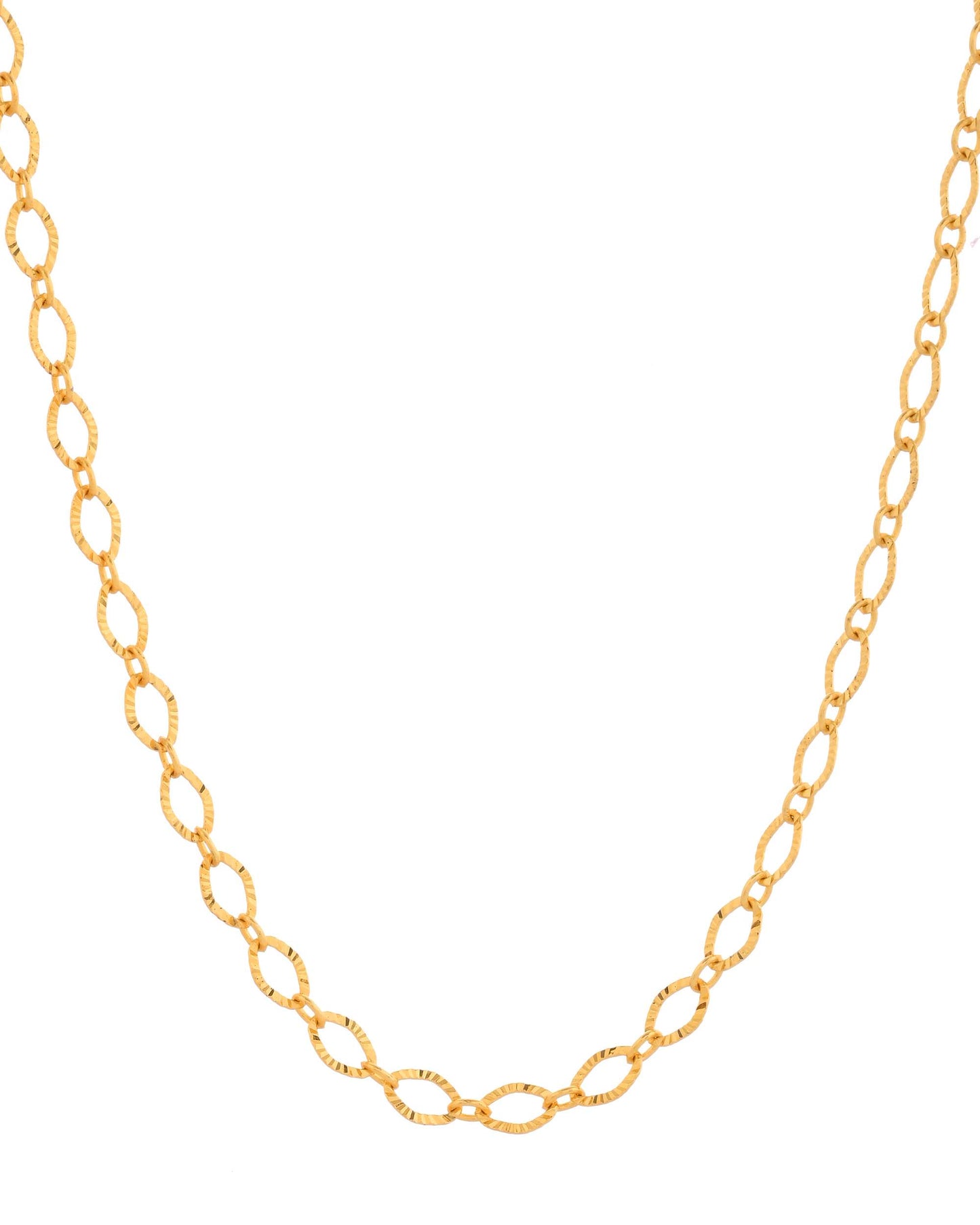 Jewels Nest Chunky Twisted Oval-Link Gold Chain - Swadesiicart
