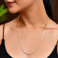 Jewels Nest Minimalist High-Gloss Gold Chain - Swadesiicart