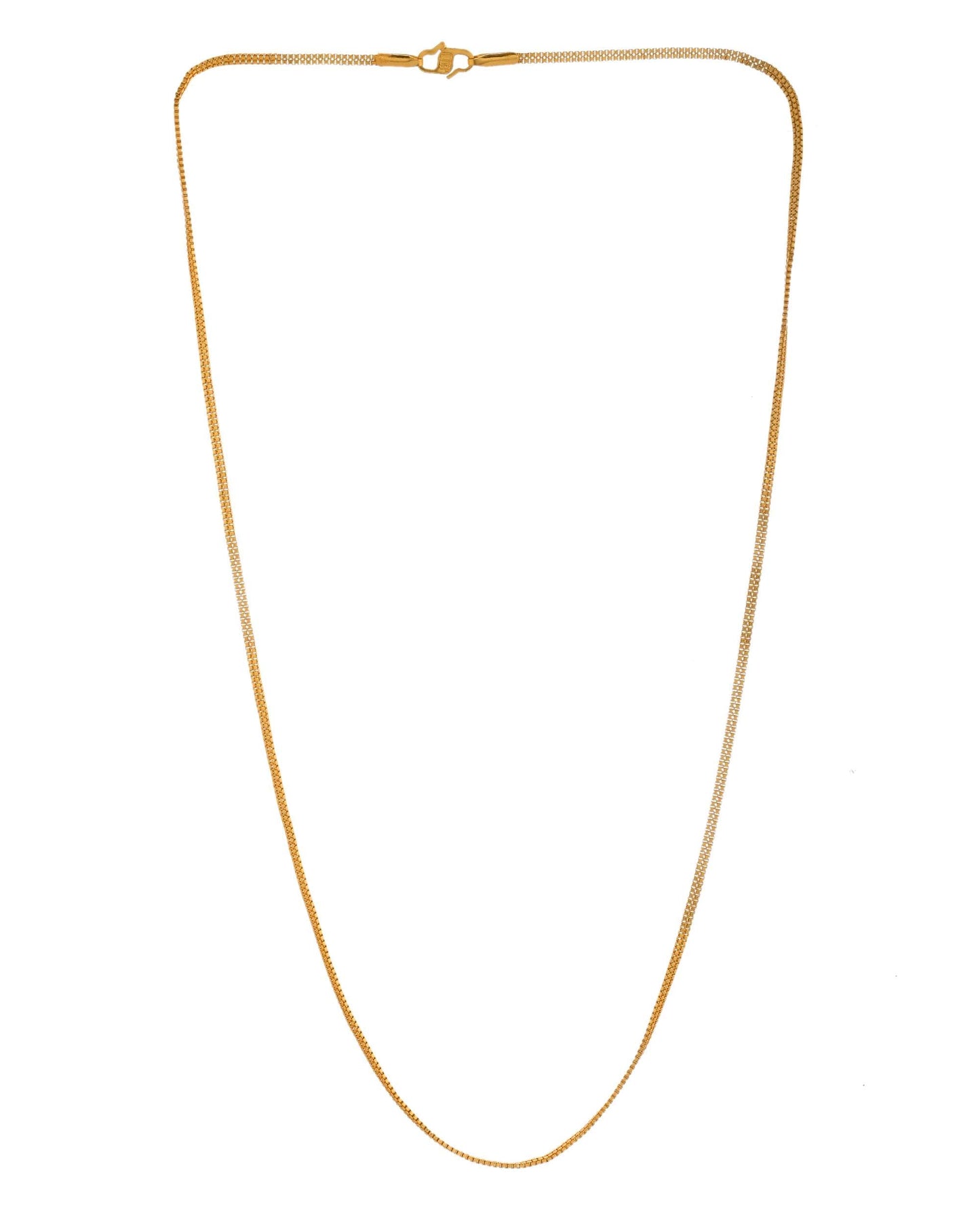 Jewels Nest Minimalist High-Gloss Gold Chain - Swadesiicart