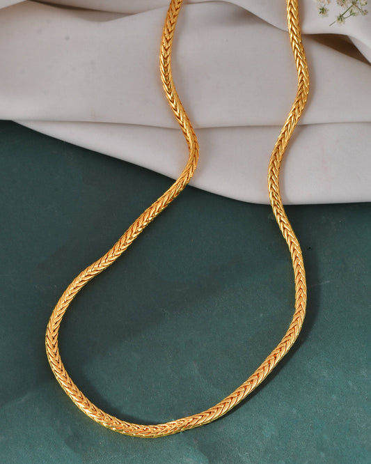 Jewels Nest Men’s Gold-Polished Stainless Steel Snake Chain | Swadesiicart