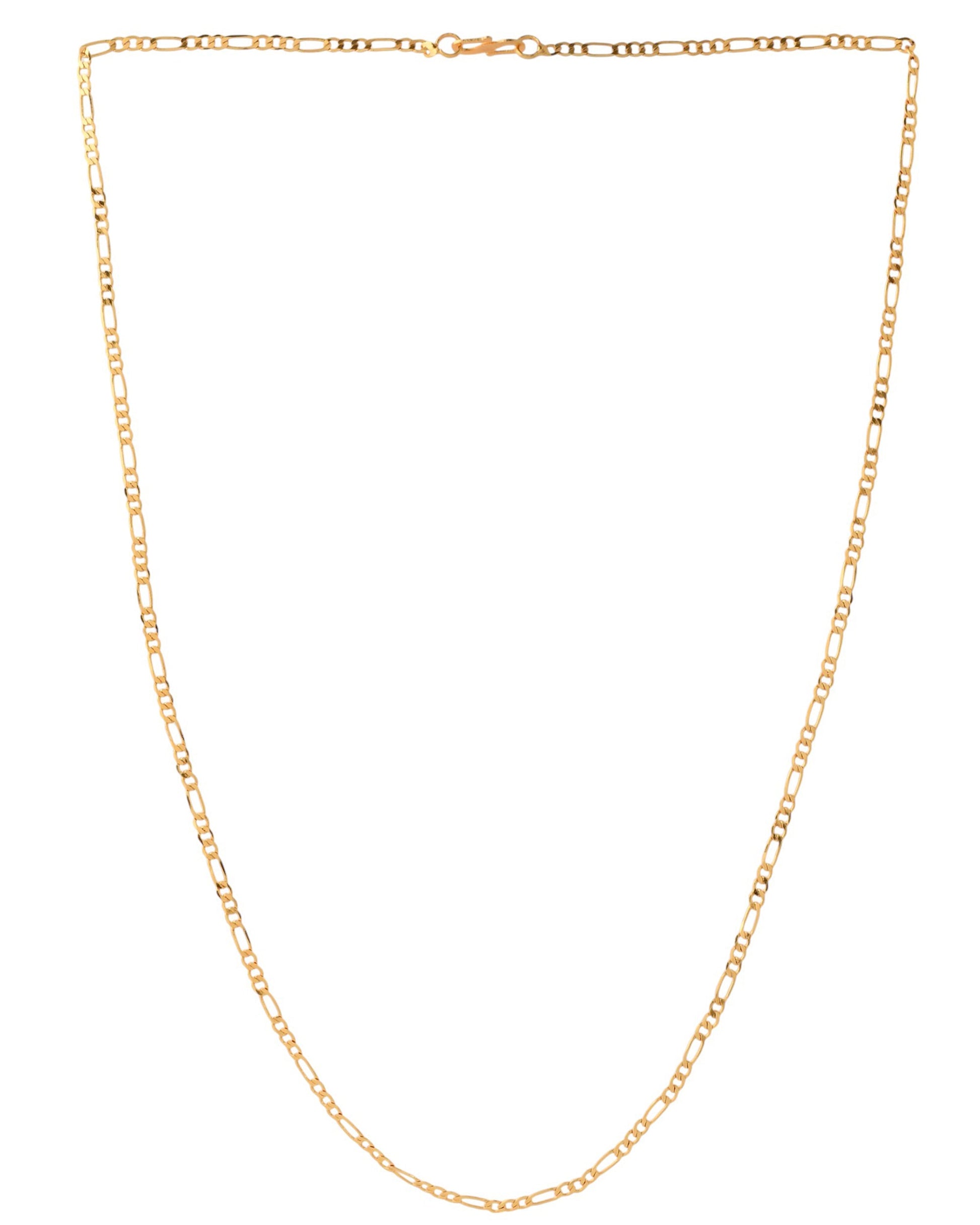 Jewels Nest Men’s Gold-Polished Stainless Steel Figaro Chain | Swadesiicart